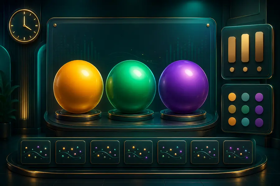 IST prediction reference dashboard with three number balls